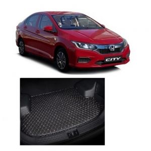 7D Car Trunk/Boot/Dicky PU Leatherette Mat for City New  - Black